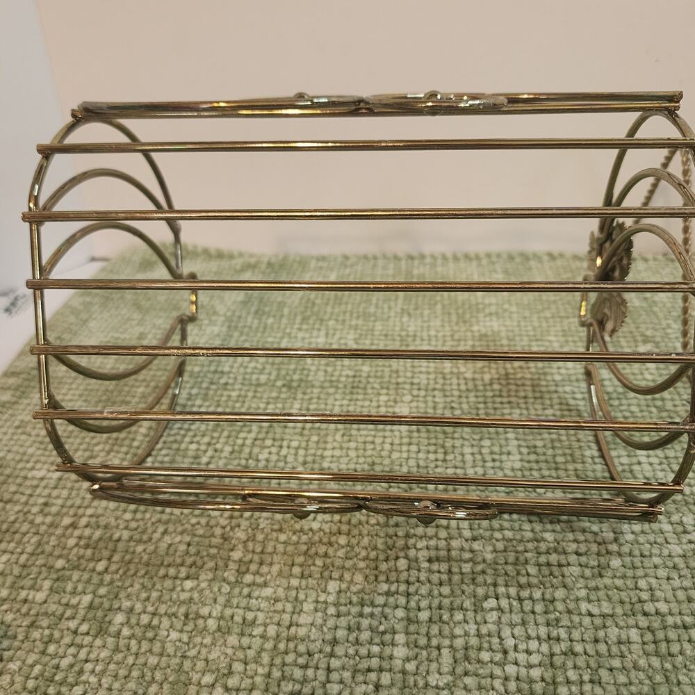 Metal Pumpkin Wire Basket Fall Harvest Table Centerpiece Holder 7x7x6